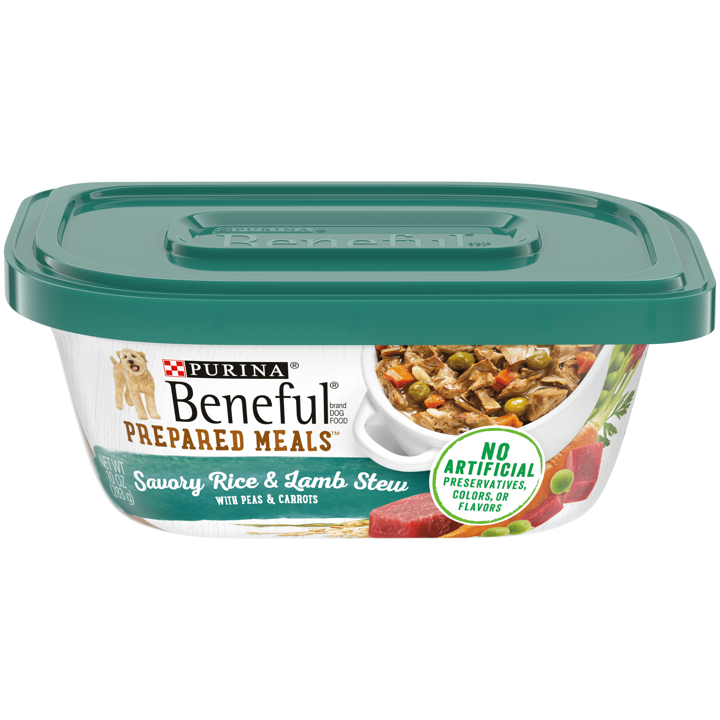 (8 Pack) Purina Beneful High Protein Wet Dog Food With Gravy, Prepared Meals Savory Rice & Lamb