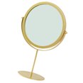 thumbnail image 2 of Golden Rotating Cosmetic Mirror for Females Stable Base Glass Desktop Accessories 4.72 Inches, 2 of 8