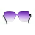 thumbnail image 2 of Girls Child Size Elegant Minimal Shield Rectangle Butterfly Sunglasses Purple, 2 of 4