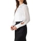 thumbnail image 4 of BLUSA DE SATÉN PARA MUJERES CHIC DE OFICINA CON ESCOTE EN FORMA DE LLAVE Y MANGAS LARGAS DE CHIFFON L BLANCA, 4 of 6