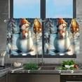 thumbnail image 3 of Christmas Tier Curtains for Small Windows, Snowman Half Window Curtains for Bedroom,28"X24", 3 of 6