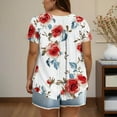 thumbnail image 2 of Erwazi Plus Size Tops for Women Floral Dressy Blouses Pleated Button Tunic Top Oversized Summer Shirts Casual Loose Tees, 2 of 5