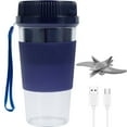 thumbnail image 2 of Portable Blender 300ML Electric Smoothie Blender 2/10 Blades Personal Blender Mini Juicer Cup 1500mAh USB Rechargeable Personal Fruit Mixer Auto-off for Travel Office Gym Kitchen, 2 of 11