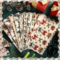 thumbnail image 3 of Juego de colchas navideñas vintage FuWeave de tela, 25 x 25 cm, 60 unidades, 3 of 6