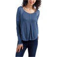 thumbnail image 2 of Blusa térmica Lucky Brand con costuras expuestas para mujer azul extragrande, 2 of 2