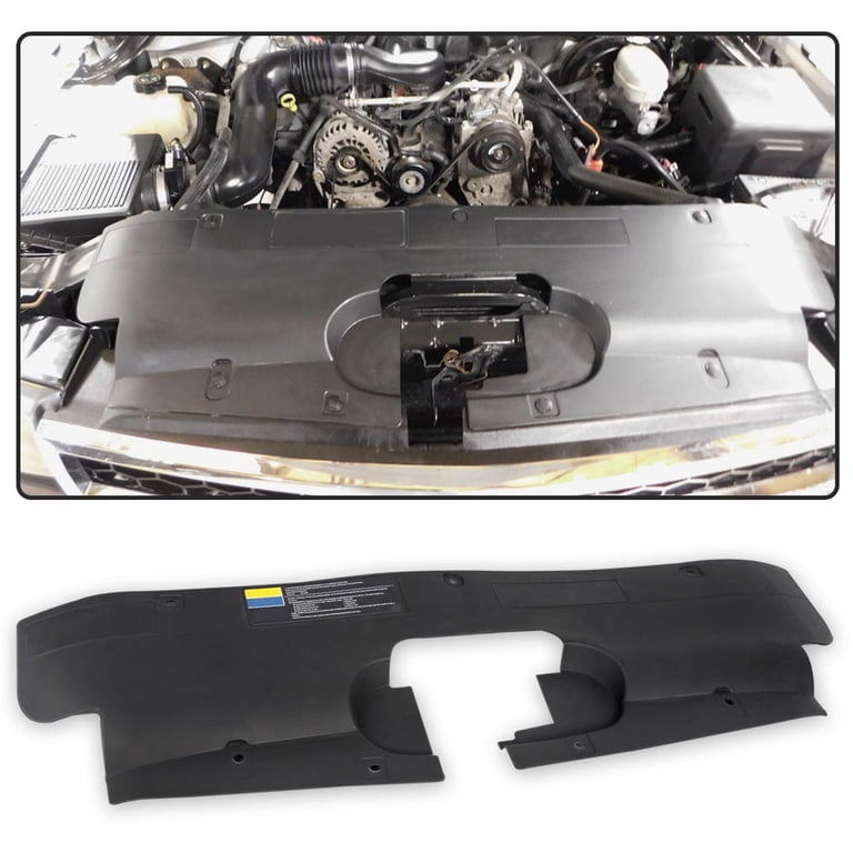 Radiator Upper Air Baffle Panel Cover For 2003-2007 Chevy Silverado 1500/2500 - Black Plastic 11 thumbnail image