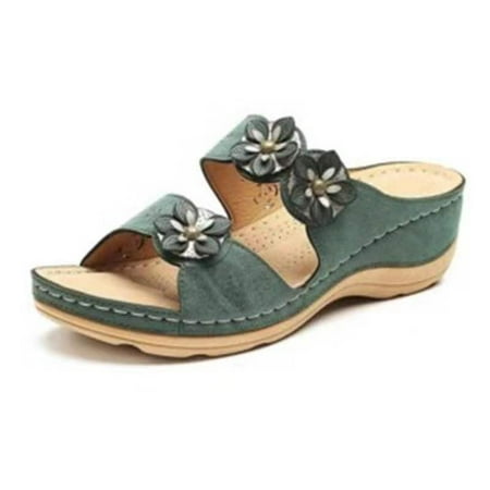 

Wedge Sandals for Women Summer Casual Beach Wedge Shoes Slip on Platform Slipper Mules Open Toe Shoes