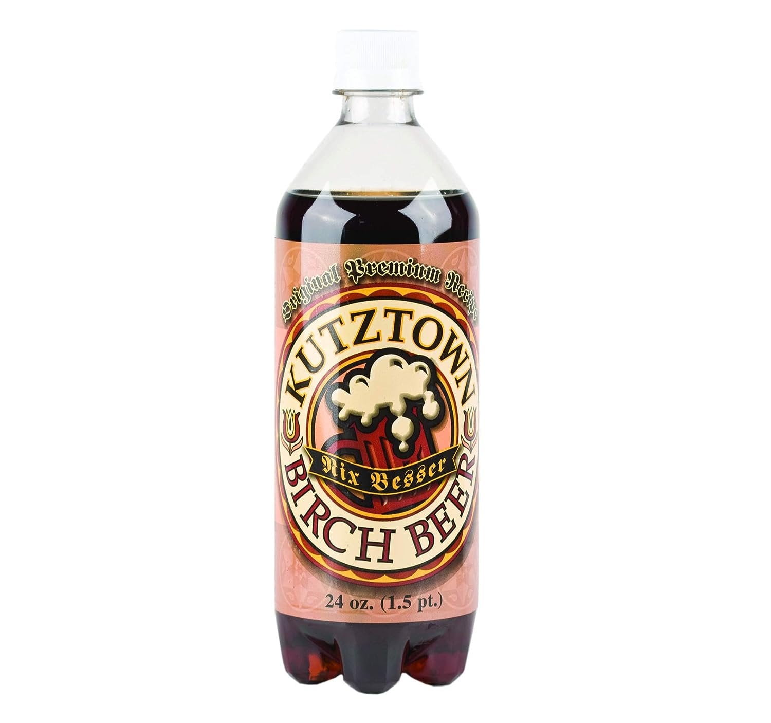 AmishTastes Soft Drinks Variety Box Birch Beer, Black Cherry, Grape, Red Cream, Kutztown "Nix Besser" PA Dutch Amish Style, 96 Oz.