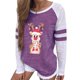 thumbnail image 2 of Camisas Navideñas Para Mujer Tops de Manga Larga Estampado Patchwork Cuello Redondo Blusa Informal Odeerbi ODB209578, 2 of 6