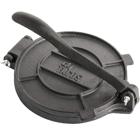 Chef Tacos Authentic Cast Iron Tortilla Press, 8 inch, Pre-Seasoned for a Flavorful, Fresh, Warm Corn or Flour Tortilla