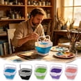 thumbnail image 7 of Collapsible Paint Brush Washer Cup - Silicone Foldable Brush Cleaner & Holder for Watercolor, Acrylic, Oil Painting, Portable Water Bucket with Non-Slip Grip, 7 of 7