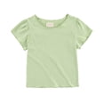 thumbnail image 3 of SHenli Shirts for Girls Floral Graphic Boat Neck Shirt Short Sleeve T Shirt Comfortable Holiday Shirts T-Shirts Infant To Big Kid, 3 of 8