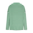 thumbnail image 6 of Feancey Womens Plus Size Cotton Sweaters Fall Trendy Striped Knitted Tops Loose Fit Casual Long Sleeve V Neck Sweater Soft Knit Jumpers Green 3XL, 6 of 7
