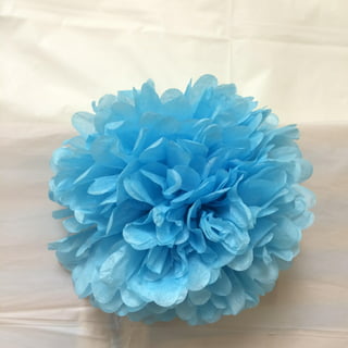 Paper Flower Tissue Pom Poms Party Supplies (Navy Blue,Turqoise Blue,W –   Online Shop