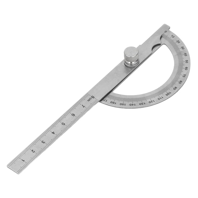 Stainless Steel Protractor High Accuracy 180 Angle Ruler Gauge Finder for Engineering Design