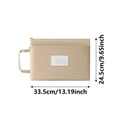 thumbnail image 3 of 1-3PC A4 Document Bag with Handle Double Pocket Zippered Canvas File Pouch Oxford Fabric with Card Pocket for Paper Book Project Office Travel, 3 of 6