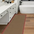 thumbnail image 2 of Linon Home Decor Faux Sisal Area Rug or Runner Collection, Brown and Red, 13' x 13', 2 of 3