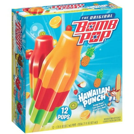 Blue Bunny Hawaiian Punch The Original Bomb Pop, 1.75 fl oz, 12 ct ...