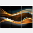 thumbnail image 2 of Design Art - Vagues Dorées 3D en Noir, 2 of 2