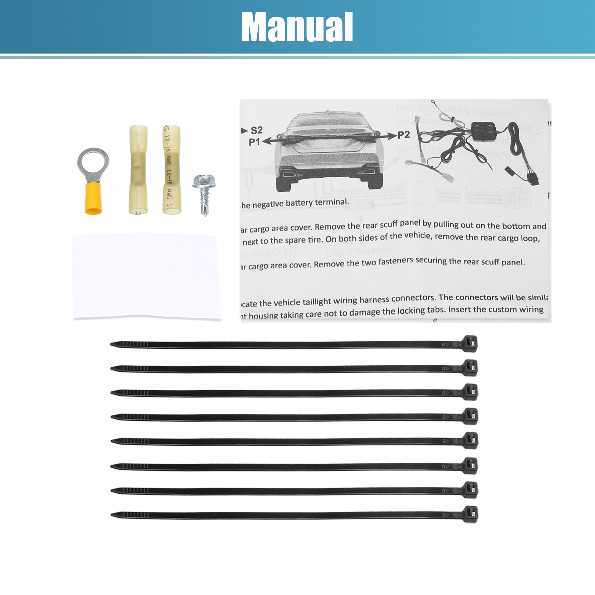 Unique Bargains 1 Set 56434 Vehicle Side 4-Pin Trailer Wiring Harness for Toyota RAV4