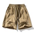 thumbnail image 4 of Mens Shorts Casual Solid Color Drawstring Casual Elastic Waist Running Shorts Men With Pockets, 4 of 4