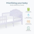 thumbnail image 2 of Dream On Me Rose 3-in-1 Convertible Toddler Bed, Greenguard Gold and JPMA Certified, Lavender Ice, 2 of 7