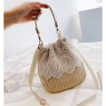 thumbnail image 5 of Kukuzhu Straw Bags for Women Hand-woven Bucket Straw Bag Small Straw Tote Summer Beach bag, 5 of 6