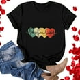 thumbnail image 2 of Baqcunre Valentine'S Day Shirts For Women Fashion Short Sleeve Printed Round Neck Short Sleeve T Shirt Top(Black S-XXL),Womens Tops Graphic Tees For Women Shirts For Women Womens Clothes, 2 of 4