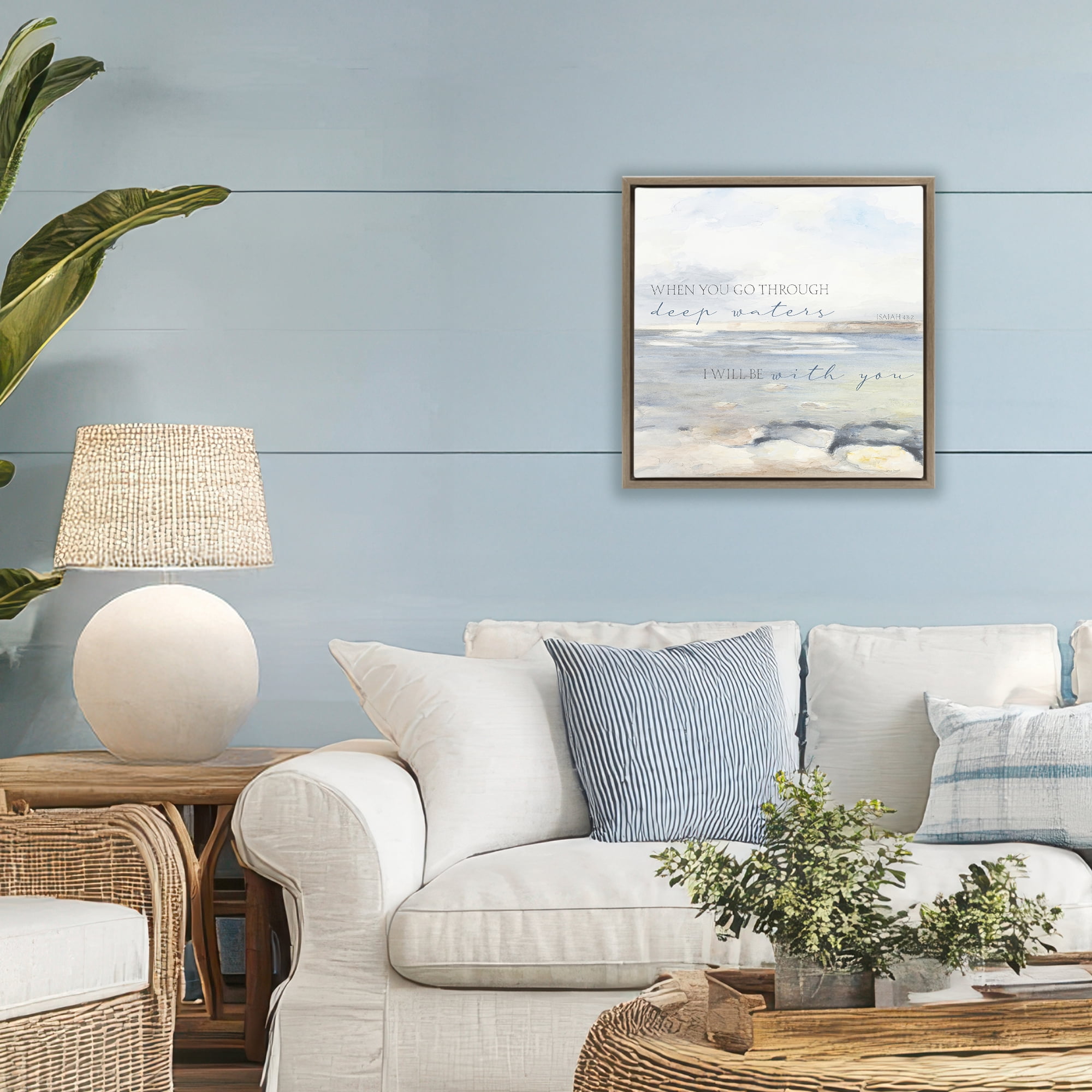 Stupell Industries Deep Waters with You Brown Framed Floater Canvas Wall Art, design by Lanie Loreth