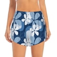 thumbnail image 4 of Lsque Flower Printed Women's Running Shorts with Liner Pockets,Elastic Quick Dry Workout Athletic Gym Yoga Shorts,Womens High Waist Shorts-Large, 4 of 9