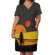 thumbnail image 2 of Tatooine - Vestido suelto estilo coreano para mujer con tirantes en el pecho y falda de sol colorida., 2 of 6
