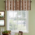 thumbnail image 4 of 2 Pack Valances for Windows, Brown Beige Boho Window Valances for Living Room/Bedroom/Bathroom, Vintage Ethnic Tribe Abstract Art Retro Light Filtering Kitchen Curtain Valance 42"W x12" L, 4 of 9