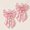 Pink-Halloween Ghost, variant on 2 Pink Ghost Wreath Bows 18'' X 12''