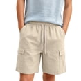 thumbnail image 2 of Huanglei Boys Shorts Casual Pull On Elastic Waist Summer Beach Shorts For Teen Athletic Joggers ,5-6 Years ,Beige, 2 of 6