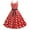 Red, variant on Vintage Women Pink Polka Dot Dresses 1950s Rockabilly Swing Dress Pinup 50s Retro Hepburn A-Line Prom Party Dresses