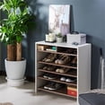 thumbnail image 5 of Furniture of America Soren Modern Wood 5-Tier Shoe Rack in White and Brown, 5 of 6