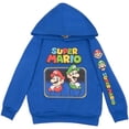 thumbnail image 3 of Nintendo Super Mario Bros Boys Matching Sets Pullover Hoodie and Jogger Fleece Set 2 Piece Bundle Outfit Mario and Luigi Graphic Print Sweat Set for Kids and Toddler (Size 3T-12), 3 of 8
