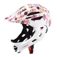thumbnail image 4 of Casco de bicicleta para niños con luz, moderno y portátil, con protección para barbilla, ideal para en patineta, montar en bicicleta y otros Pastel, 4 of 8