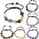 thumbnail image 2 of Nvzi Pulsera de cuentas hecha a mano, pulsera tejida con corazón de piedra natural, pulsera simple y ajustable (blanca), 2 of 5