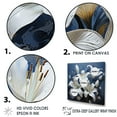 thumbnail image 3 of Designart "Charming Pure Beauty Of White And Blue Lilies II" Lilies Floater Framed Wall Decor, 3 of 5