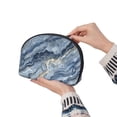 thumbnail image 6 of Portable Bags Clutch Pouch Zipper Smooth Built-In Compartment For Travel Vacation Business Camping Steelblue Marble_4, 6 of 7