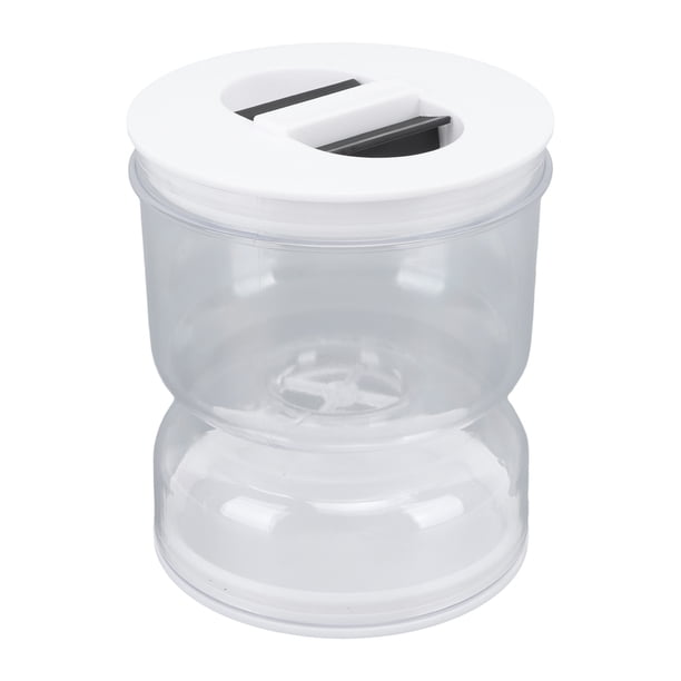 Recipiente para encurtidos con separador de jugo ABS y colador abatible, a prueba de fugas, gran capacidad, recipiente versátil para almacenar alimentos