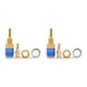 thumbnail image 4 of Scienceny Adaptador de reemplazo de soldadura TIG de conector rápido refrigerado por aire para manguera M6 dorada Azul 2piezas, 4 of 6