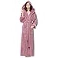 thumbnail image 3 of Arus Womens Soft Twist Hooded Full Length Turkish Cotton Long Bath Robe, Plum, Medium, 3 of 4
