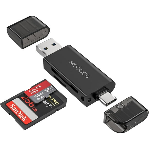 Usb 2.0 4-en-1 Flash Sd Card Reader, adaptateur de carte mémoire avec Sd /  micro