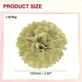 thumbnail image 2 of Uxcell Paper Pom Poms, Paper Flower Ball Kit for Birthday Bachelorette Wedding Shower Bridal Party Decoration Gold 3.94 x 3.94 Inch, 2 of 6