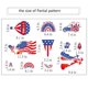 thumbnail image 4 of RKSTN peel and stick wallpaper Independence Day Sticker Party Party Party Double Sided Window Decoration Removable Wall Decal, 4 of 7