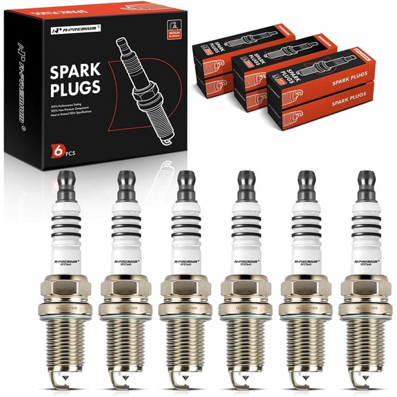 A-Premium Iridium Platinum Spark Plugs Compatible with Toyota Camry & Lexus RX300 & Mercedes-Benz C32 & Nissan Maxima & Audi A4 & Chrysler Sebring & Honda Passport & Mitsubishi Eclipse, Pack of 6
