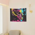 thumbnail image 3 of Kdxio Neon Gothic Skull Moon Wall Hanging Tapestries Banner For Bedroom College Dorm Home Living Room Party Decor 29X37 In, 3 of 8