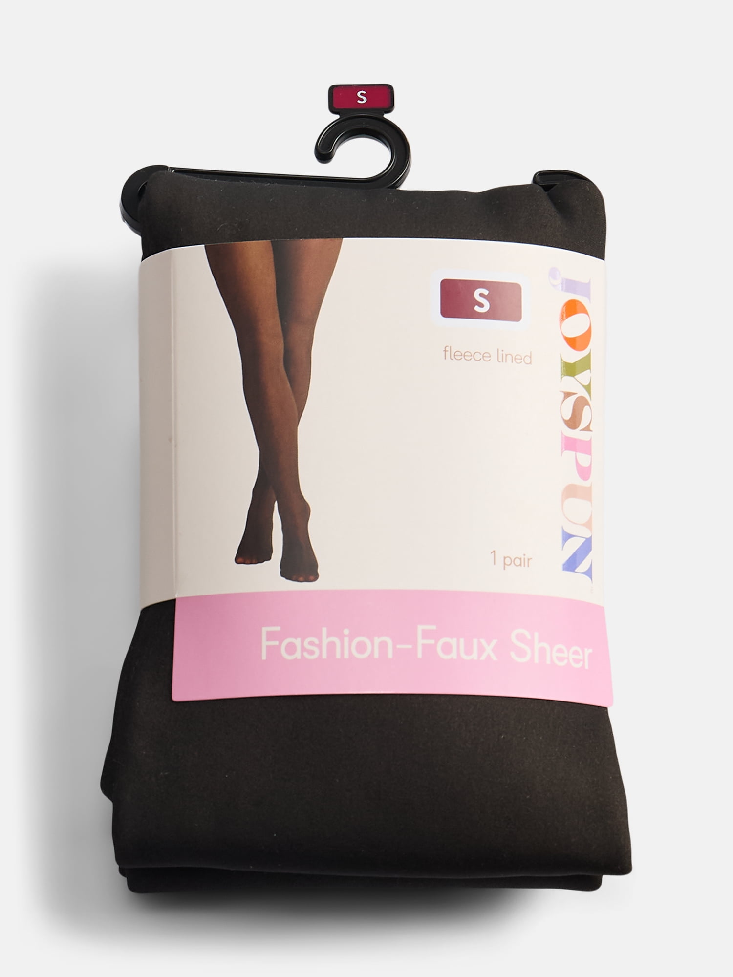 Joyspun Women's Faux Sheer Fleece Tights, Sizes S-3XL
